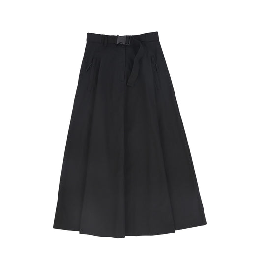 VALENTINA BLACK BELT WAISTED MIDI SKIRT