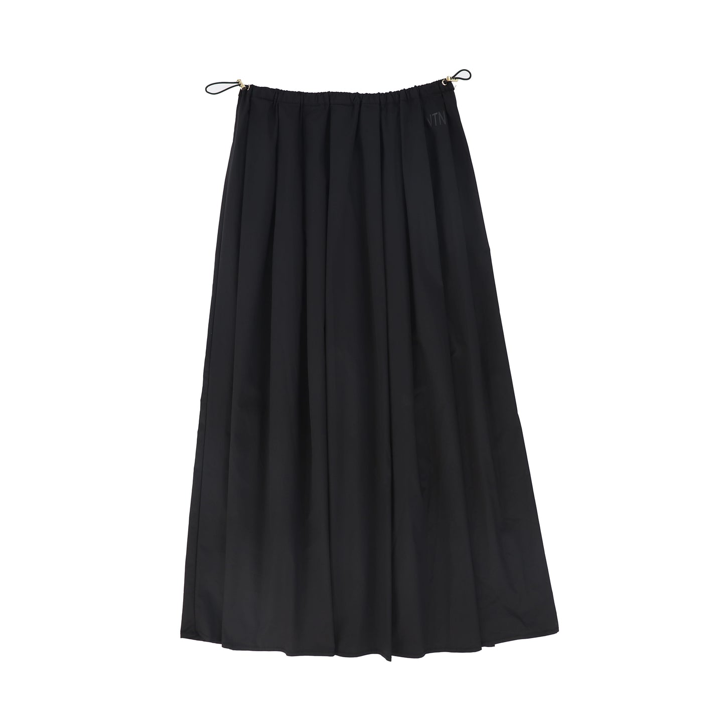 VALENTINA BLACK GATHERED TOGGLE MAXI SKIRT