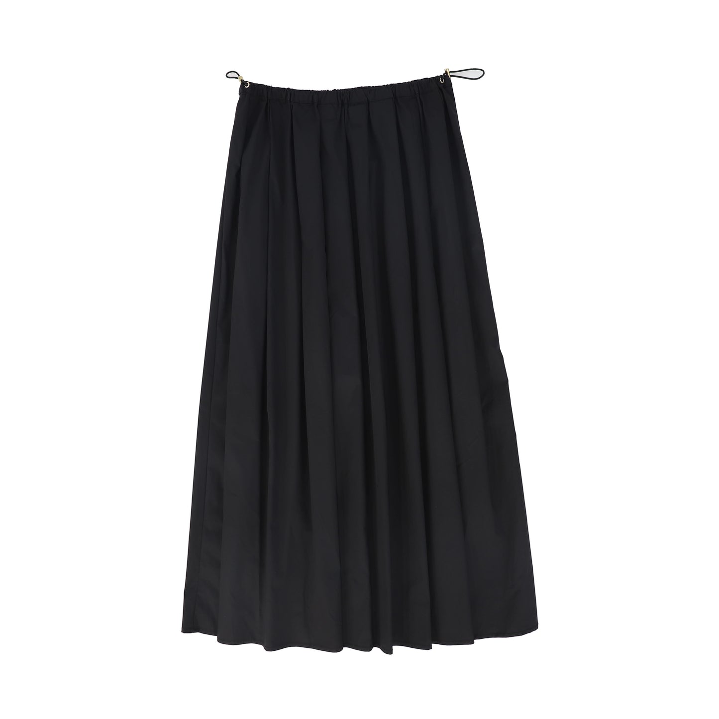 VALENTINA BLACK GATHERED TOGGLE MAXI SKIRT