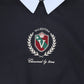 VALENTINA NAVY LOGO EMBROIDERED SWEATSHIRT
