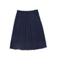 VALENTINA NAVY PLEATED CORDUROY SKIRT