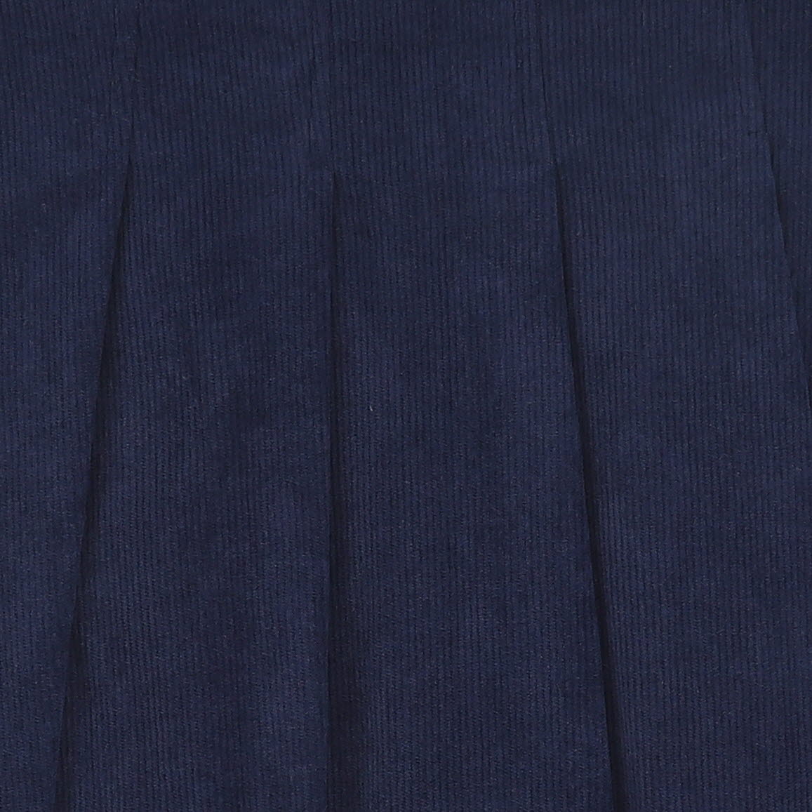 VALENTINA NAVY PLEATED CORDUROY SKIRT