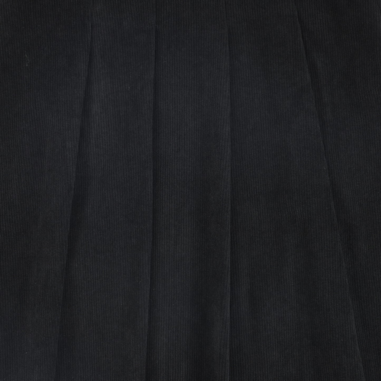 VALENTINA BLACK PLEATED CORDUROY SKIRT