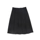 VALENTINA BLACK PLEATED CORDUROY SKIRT