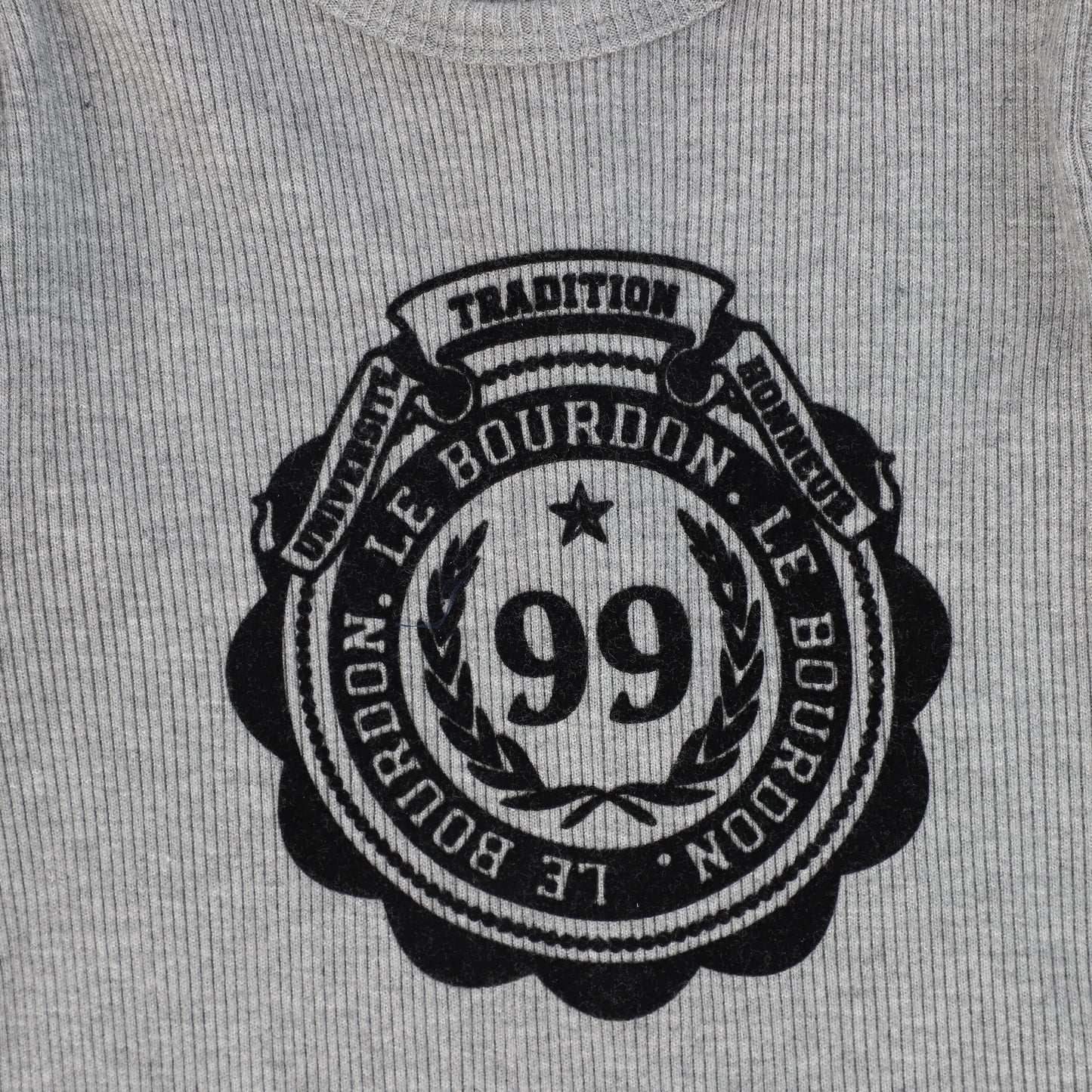 LE BOURDON LIGHT GREY VELVET LOGO PAJAMAS