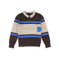 BAMBOO BROWN VARSITY KNIT POLO