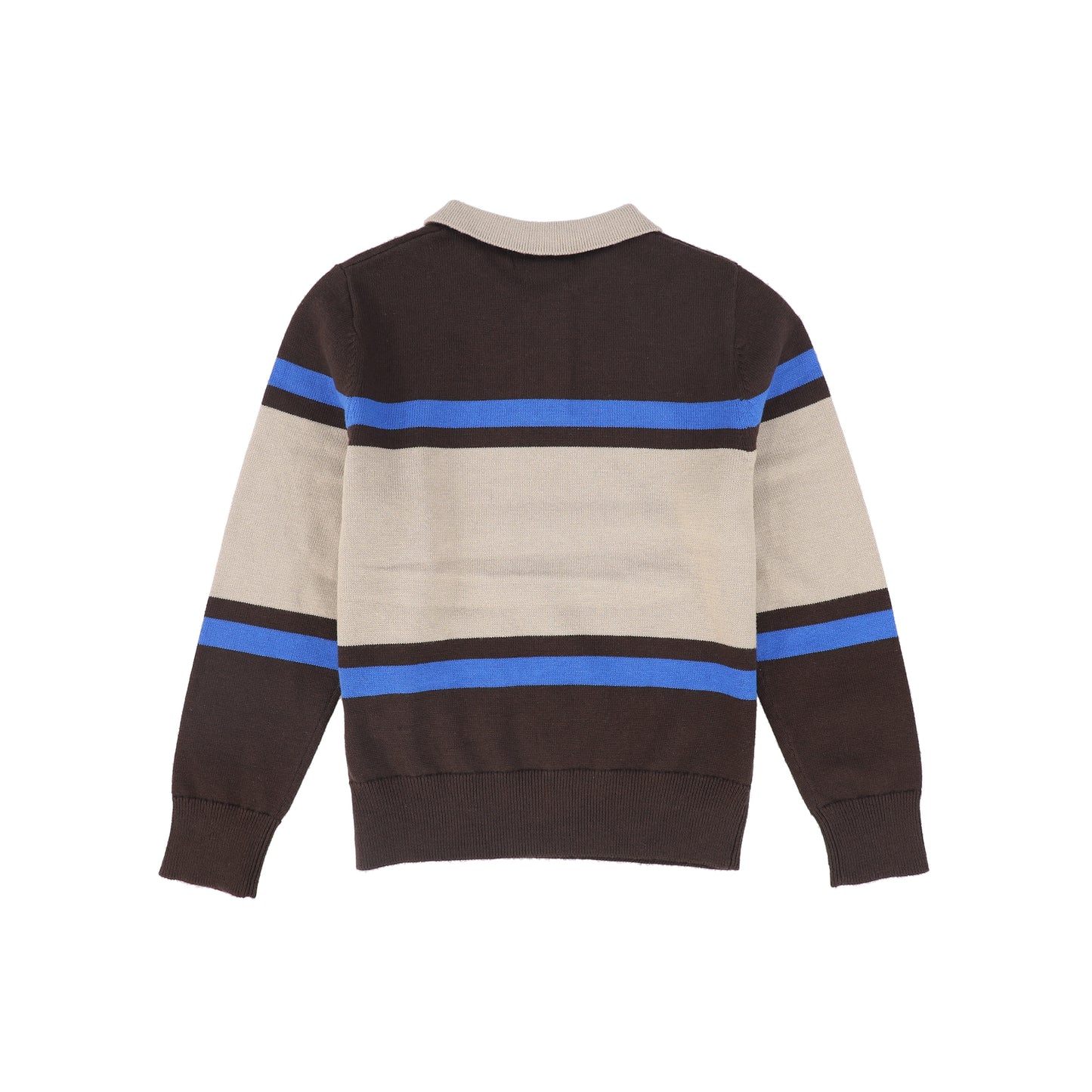 BAMBOO BROWN VARSITY KNIT POLO