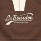 LE BOURDON BROWN HALF ZIP COLORBLOCK SWEATSHIRT