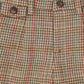 LE BOURDON OLIVE HOUNDSTOOTH WOOL CUFFED SHORTS