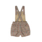 LE BOURDON OLIVE HOUNDSTOOTH WOOL OVERALLS