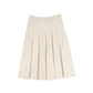 VALENTINA OATMEAL PLEATED SKIRT