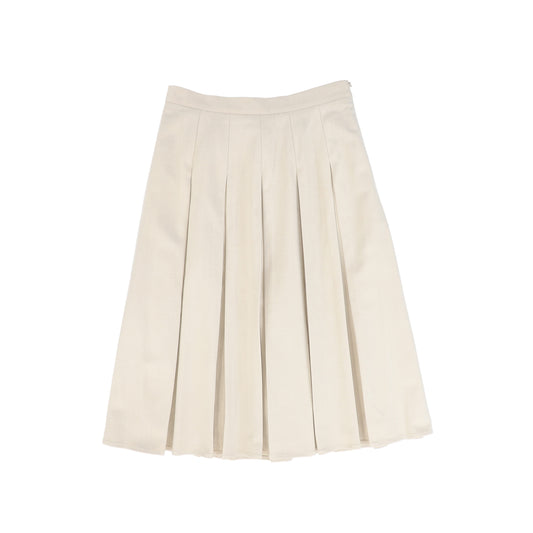 VALENTINA OATMEAL PLEATED SKIRT