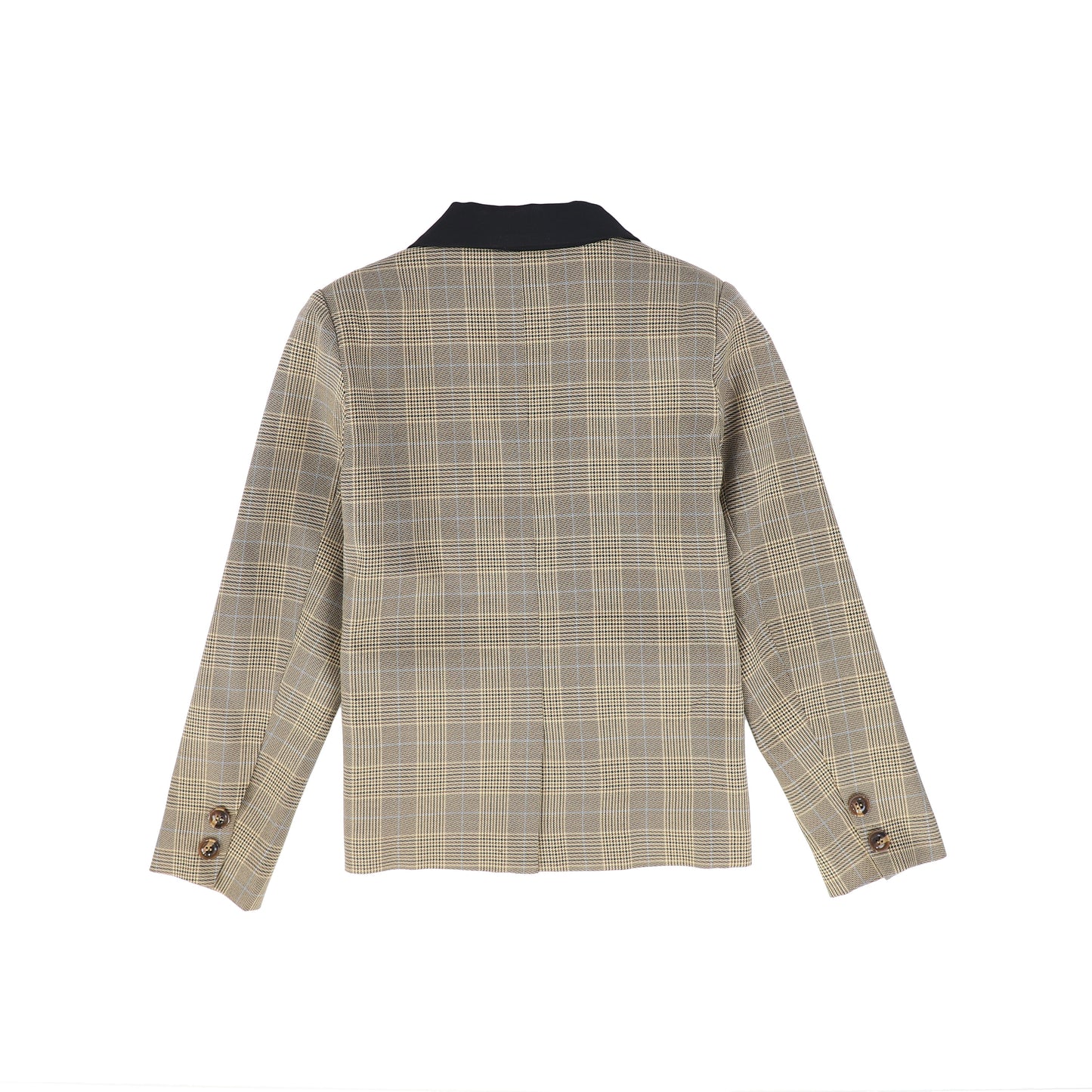 VALENTINA BROWN PLAID POCKET BLAZER