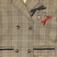 VALENTINA BROWN PLAID POCKET BLAZER