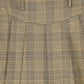 VALENTINA BROWN PLAID PLEATED DROP WAIST SKIRT