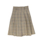 VALENTINA BROWN PLAID PLEATED DROP WAIST SKIRT