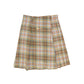 BACE COLLECTION CAMEL PLAID PLEAT SKIRT