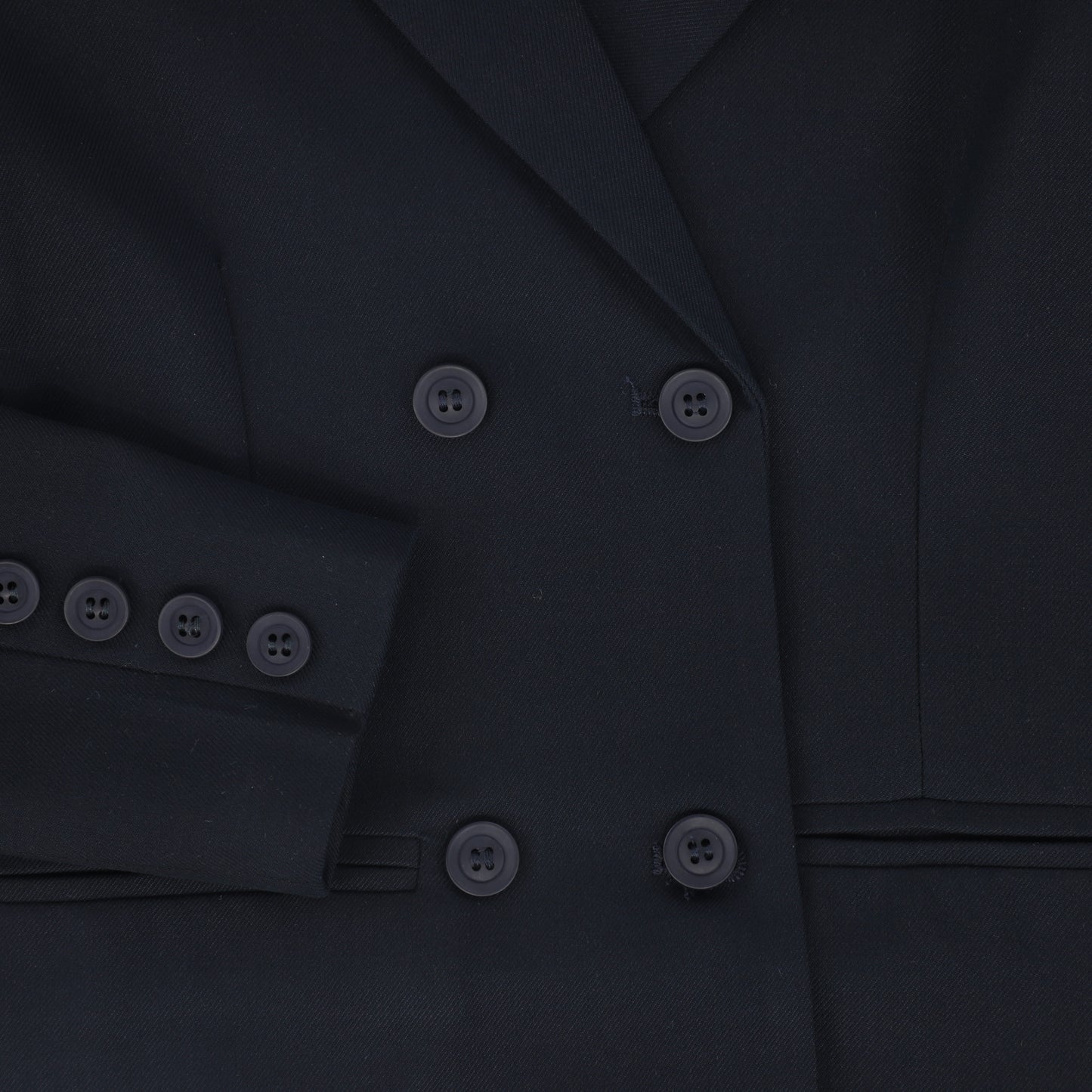 BACE COLLECTION NAVY DOUBLE BREASTED BUTTON BLAZER