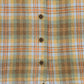 BACE COLLECTION CAMEL PLAID PLEATED VEST DRESS