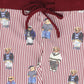 BEBE JOLEE BURGUNDY PINSTRIPE BEAR PRINT PAJAMAS
