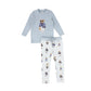 BEBE JOLEE BLUE PINSTRIPE BEAR PRINT PAJAMAS