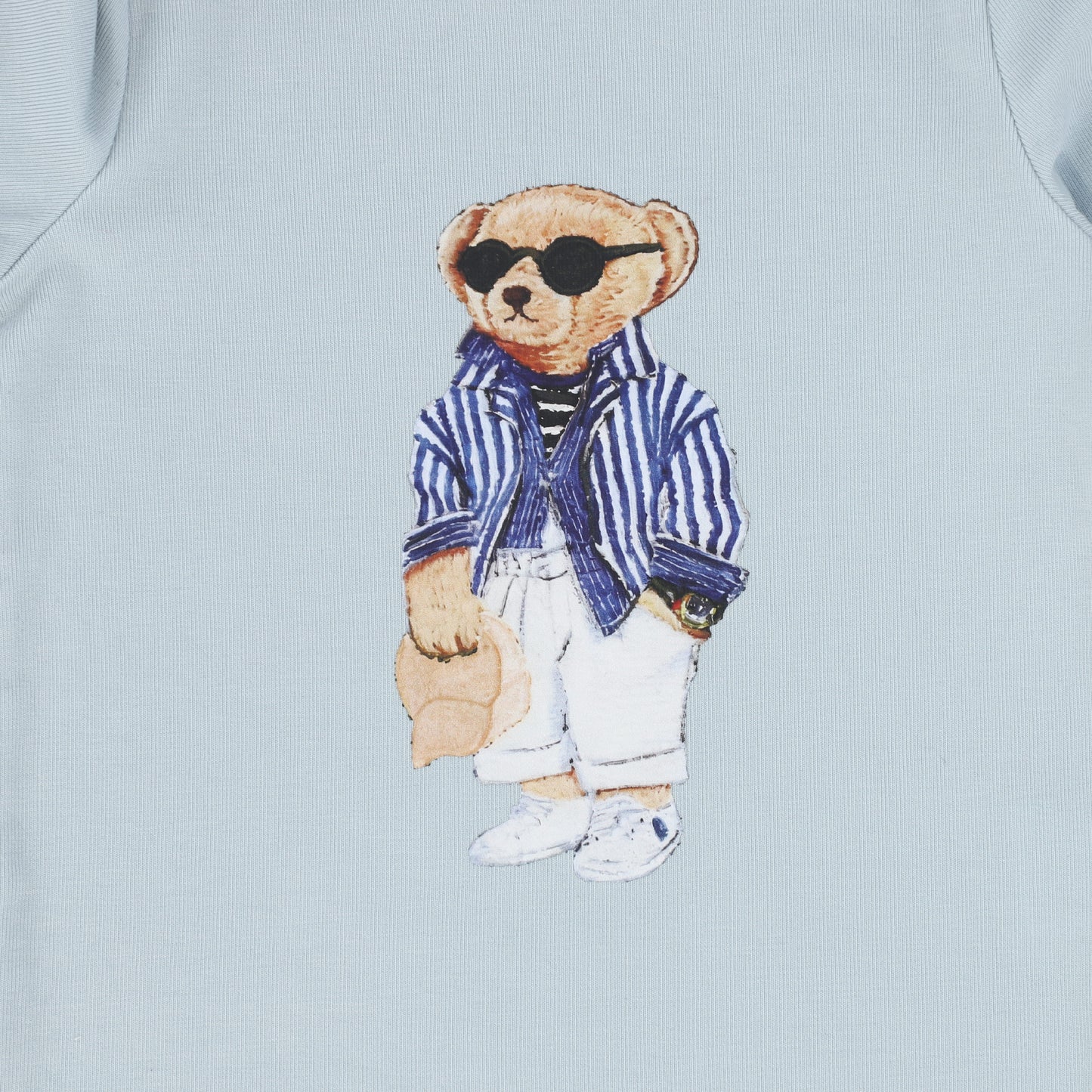 BEBE JOLEE BLUE PINSTRIPE BEAR PRINT PAJAMAS