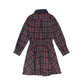 BAMBOO NAVY PLAID BUTTON-DOWN DRESS