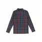 BAMBOO NAVY PLAID COTTON TURTLENECK