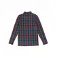 BAMBOO NAVY PLAID COTTON TURTLENECK