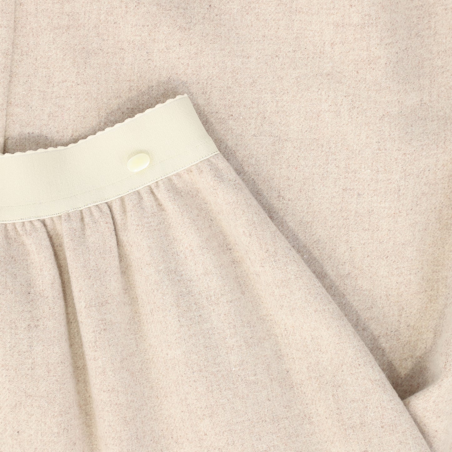 BACE COLLECTION OATMEAL WOOL WAISTED FLARED SKIRT