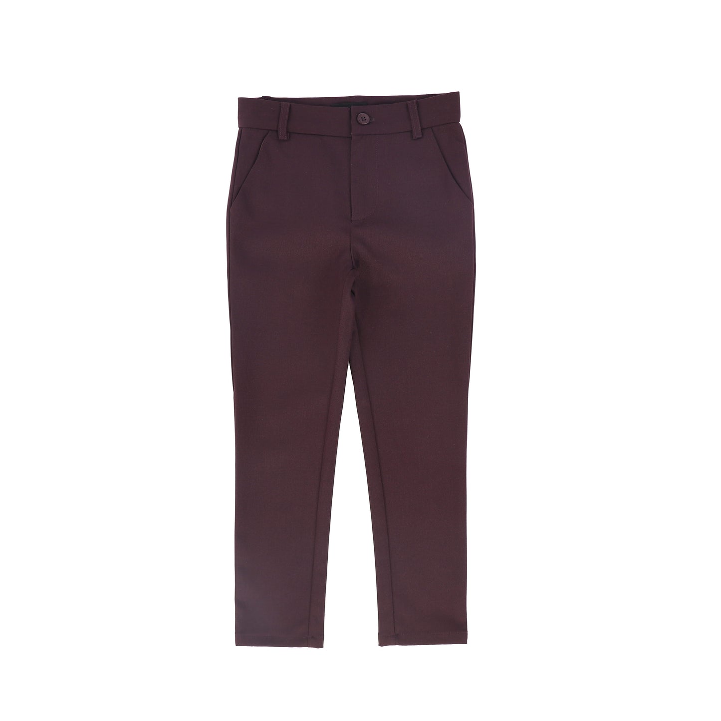 BAMBOO BURGUNDY FITTED BOYS PANTS