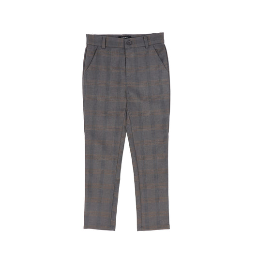 BAMBOO LIGHT GREY PLAID PANTS