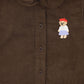 BAMBOO BROWN CORDUROY BUTTON DOWN JUMPER