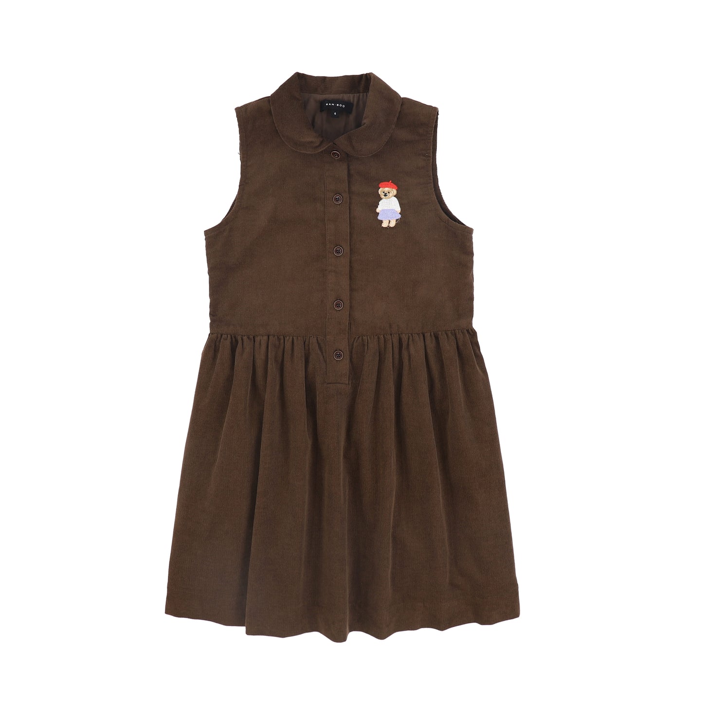 BAMBOO BROWN CORDUROY BUTTON DOWN JUMPER