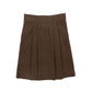 BAMBOO BROWN BUTTON CORDUROY SKIRT