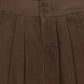 BAMBOO BROWN BUTTON CORDUROY SKIRT