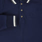 BACE COLLECTION NAVY CONTRAST TRIM LS POLO