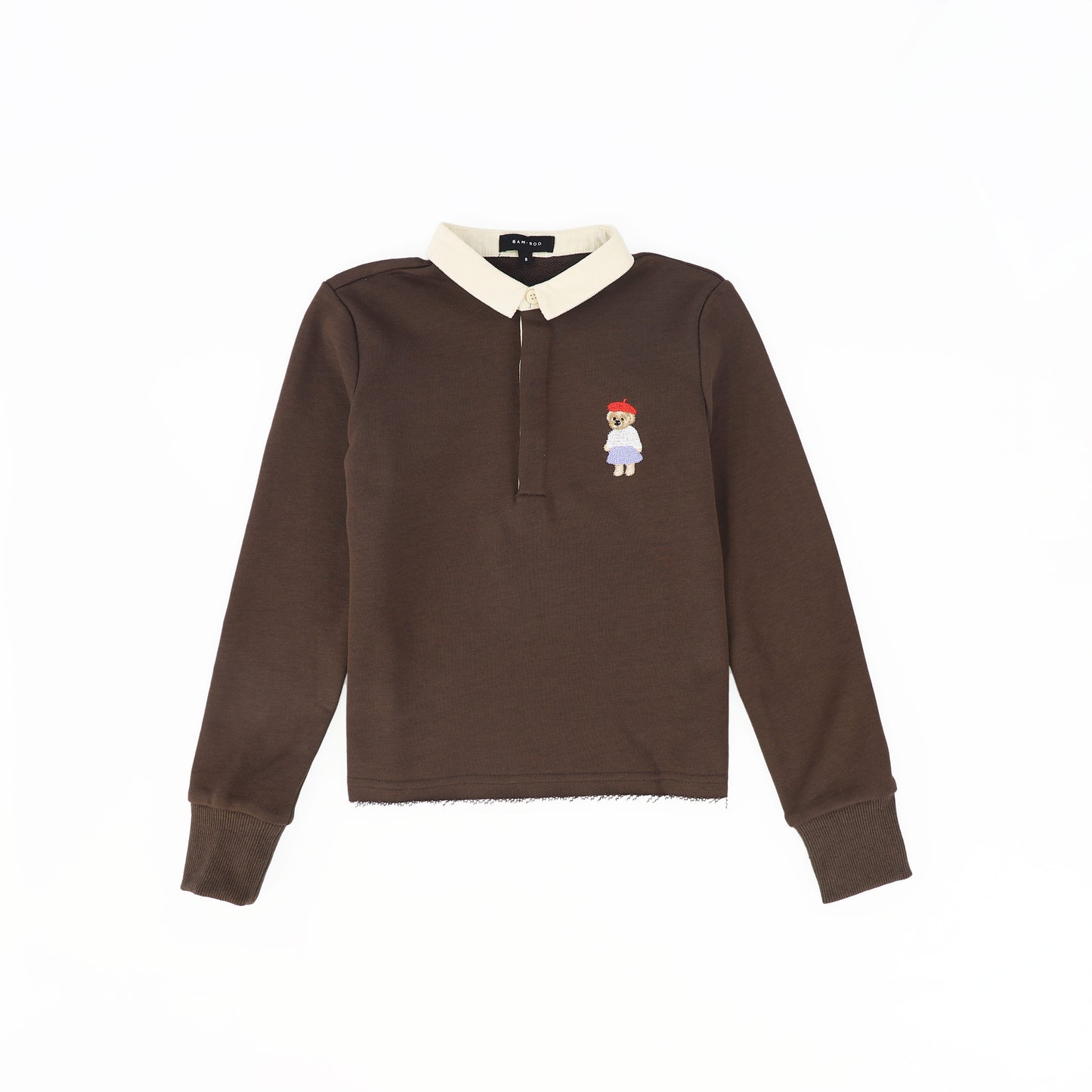 BAMBOO BROWN EMBROIDERED DOLL SWEATSHIRT