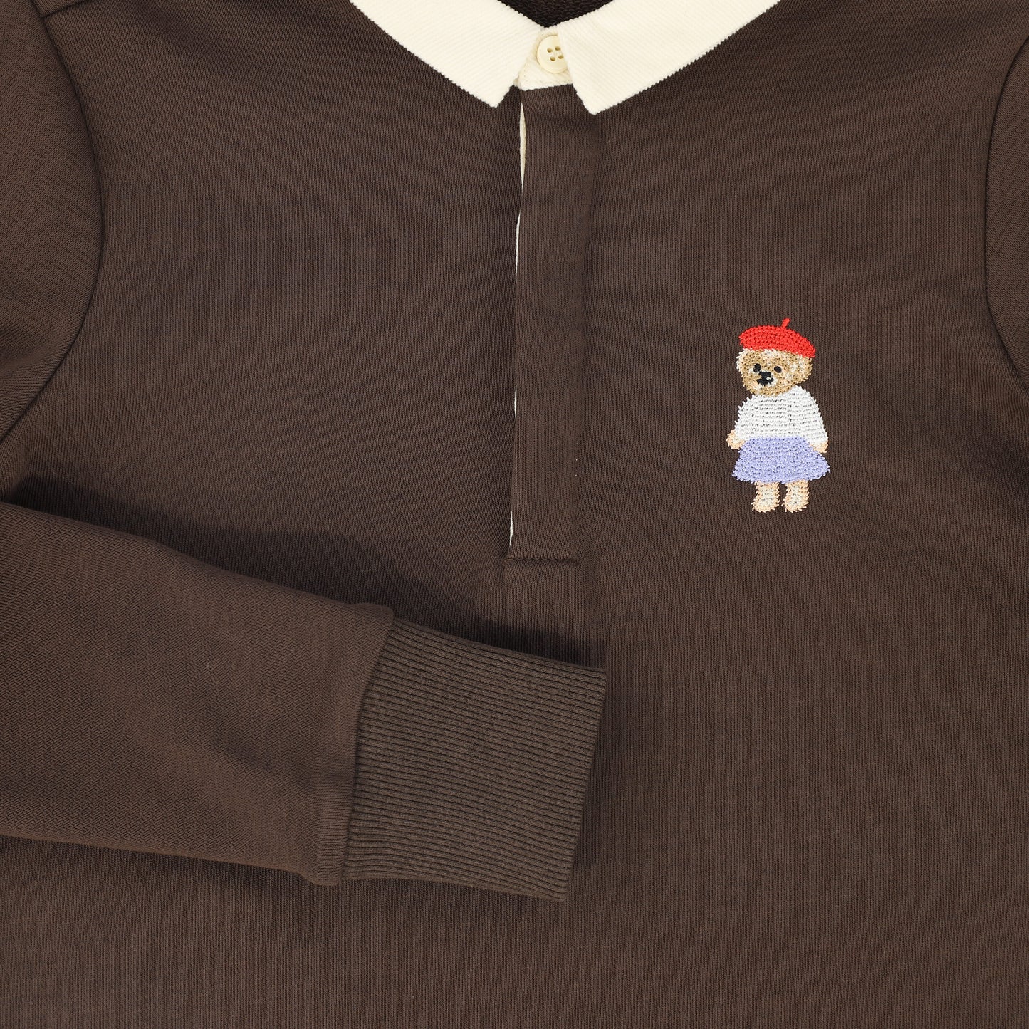 BAMBOO BROWN EMBROIDERED DOLL SWEATSHIRT