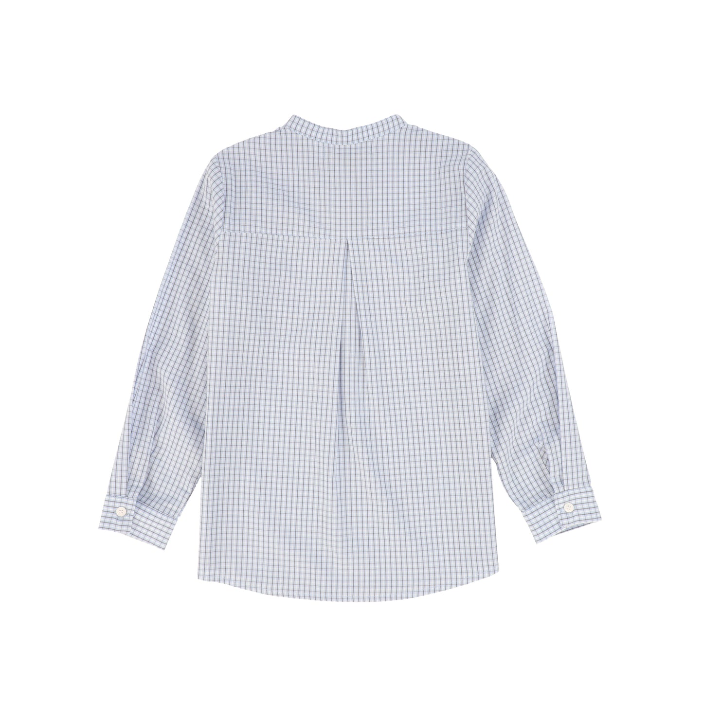 BACE COLLECTION LIGHT BLUE PLAID BUTTON BLOUSE
