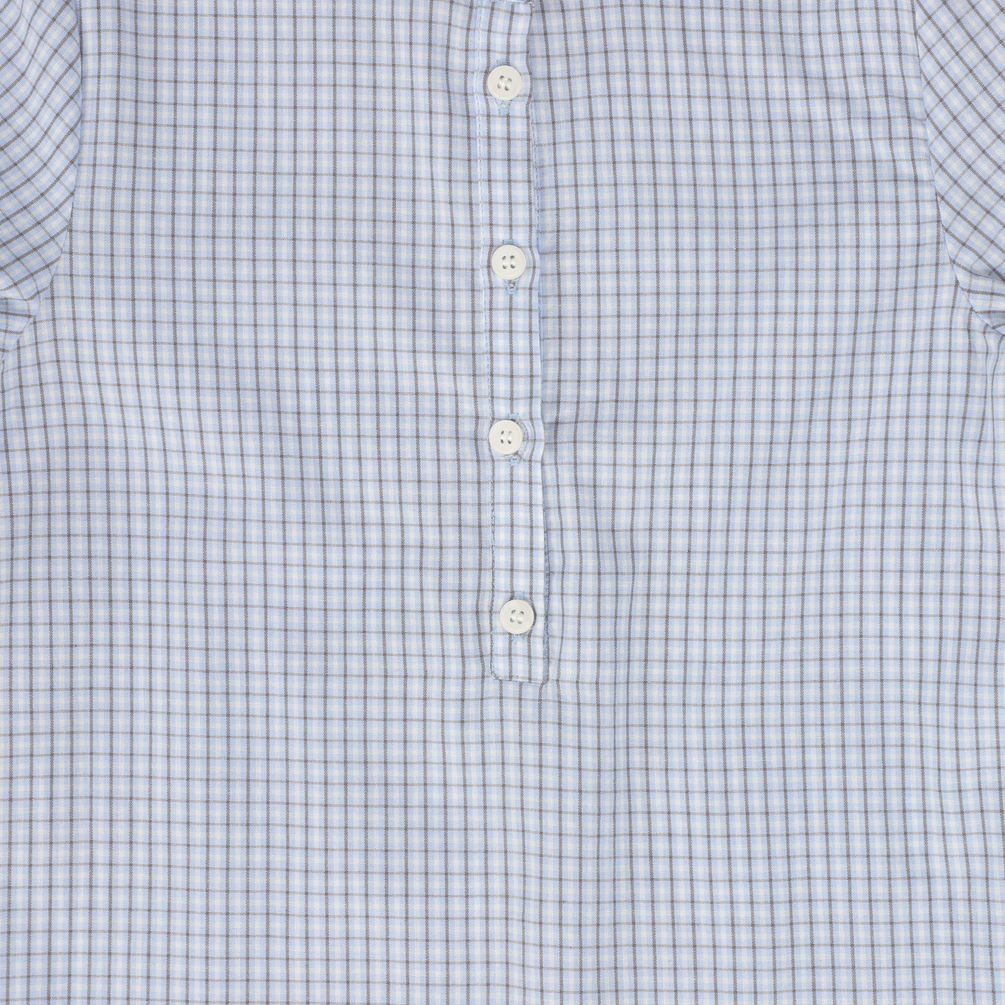 BACE COLLECTION LIGHT BLUE PLAID BUTTON BLOUSE