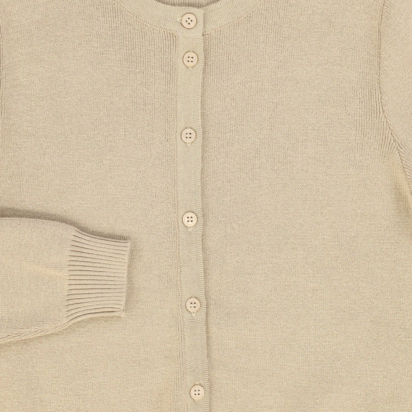 VALENTINA GOLD METALLIC BUTTON DOWN CARDIGAN