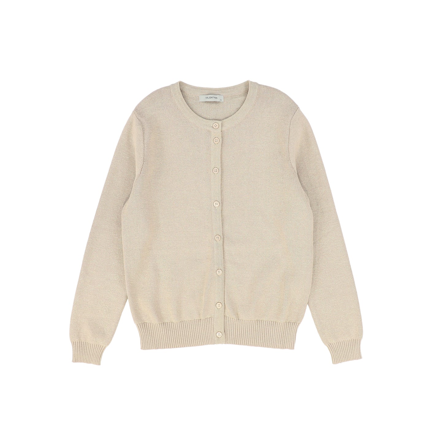 VALENTINA GOLD METALLIC BUTTON DOWN CARDIGAN