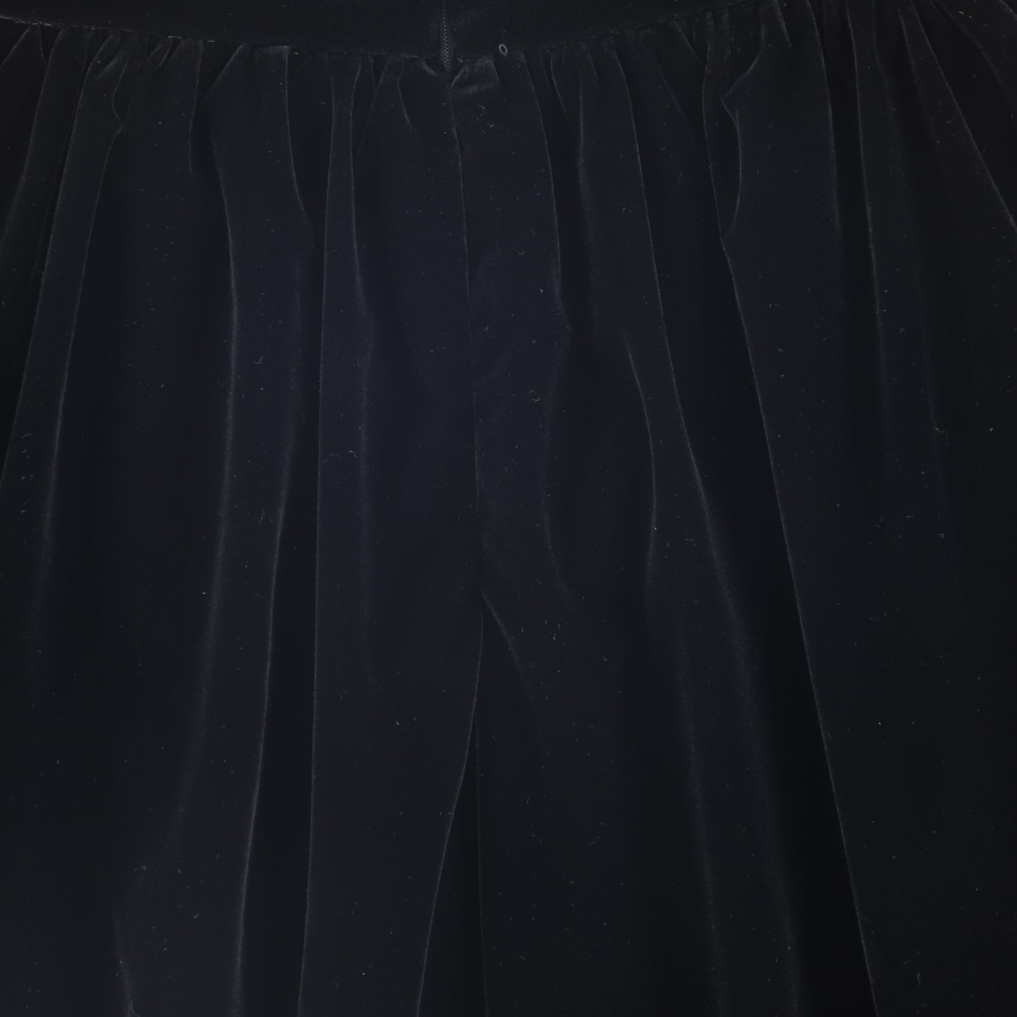 FRANCESCA GUILIANO BLACK VELVET GATHERED MAXI SKIRT