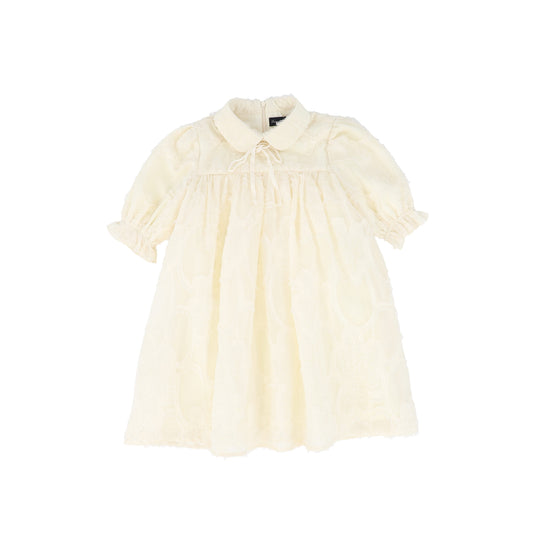 FRANCESCA GUILIANO CREAM PUFF SHORT SLEEVE DRESS