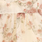 FRANCESCA GUILIANO PINK FLORAL ORGANZA PUFF SS DRESS