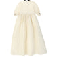 FRANCESCA GUILIANO CREAM/BLACK TAFFETA VELVET RIBBON GOWN