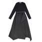 VALENTINA BLACK TAFFETA WRAP DRESS