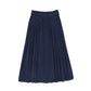BACE COLLECTION BLUE DENIM PLEAT BUTTON MAXI SKIRT