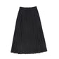 BACE COLLECTION BLACK DENIM PLEAT BUTTON MAXI SKIRT